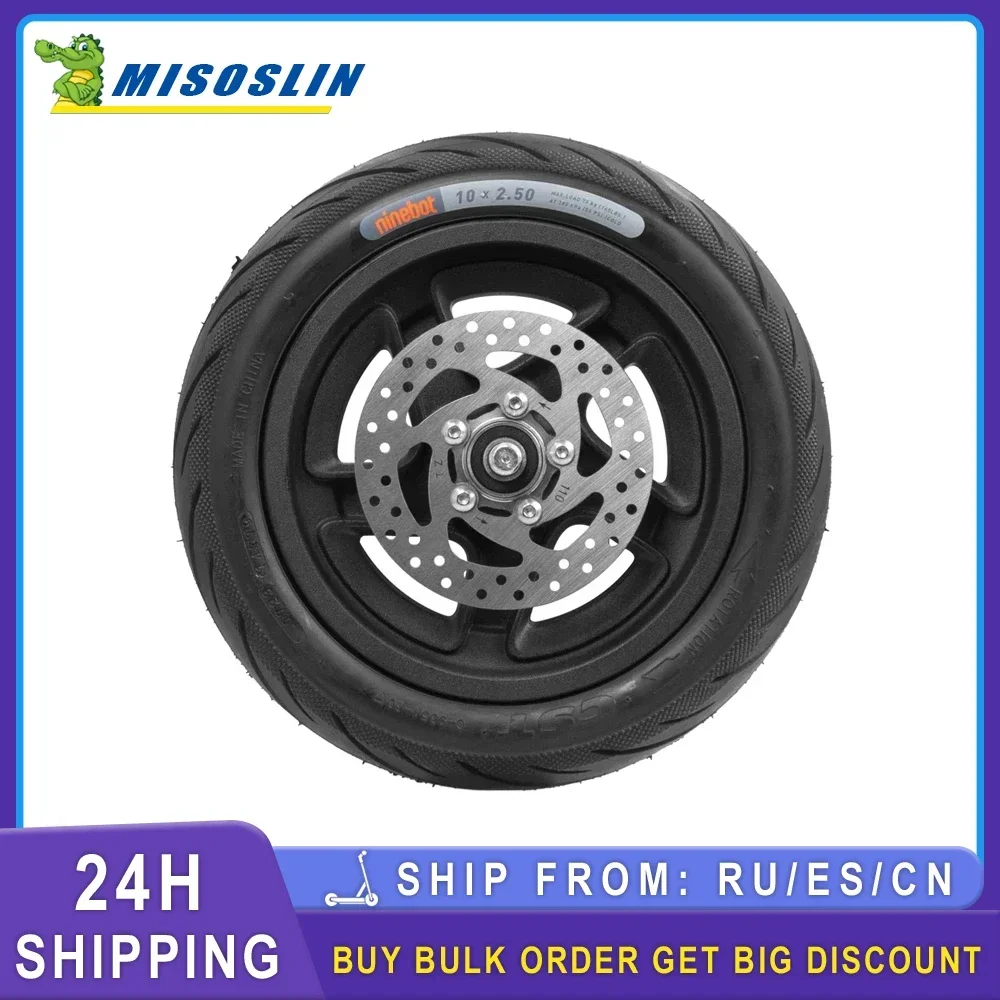 Original 10inch Wheel for Segway Ninebot F2 Electric Scooter Front Wheel Hub with Vacuum 10x2.5 Tire Assembly Accessories