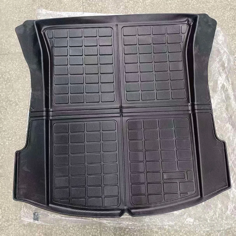 Fits Tesla 2021-2023 Model 3 Cross-Shaped TPE Upper Trunk Mat– Top Layer Cargo Liner
