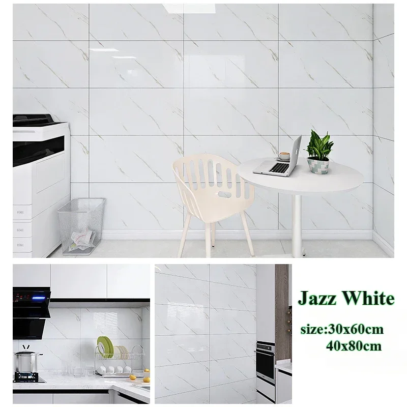 Wallpaper self-adhesive waterproof and moisture-proof bathroom  background wall decoration imitation ceramic tile sticker