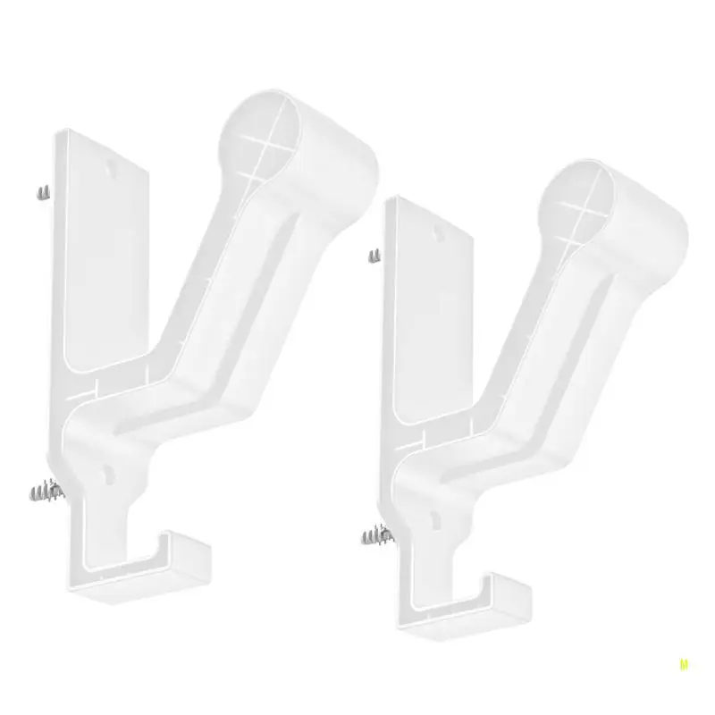 Paquete 2 soportes pared para auriculares, colgador pared ligero, montado en pared con tornillos, estante para