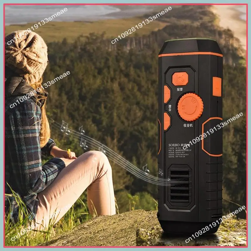 N94R Multifunctional Hand Crank Flashlight Dynamo Forhiking Camping Hand Crank Dynamo Powered Emergency LED Flashlight