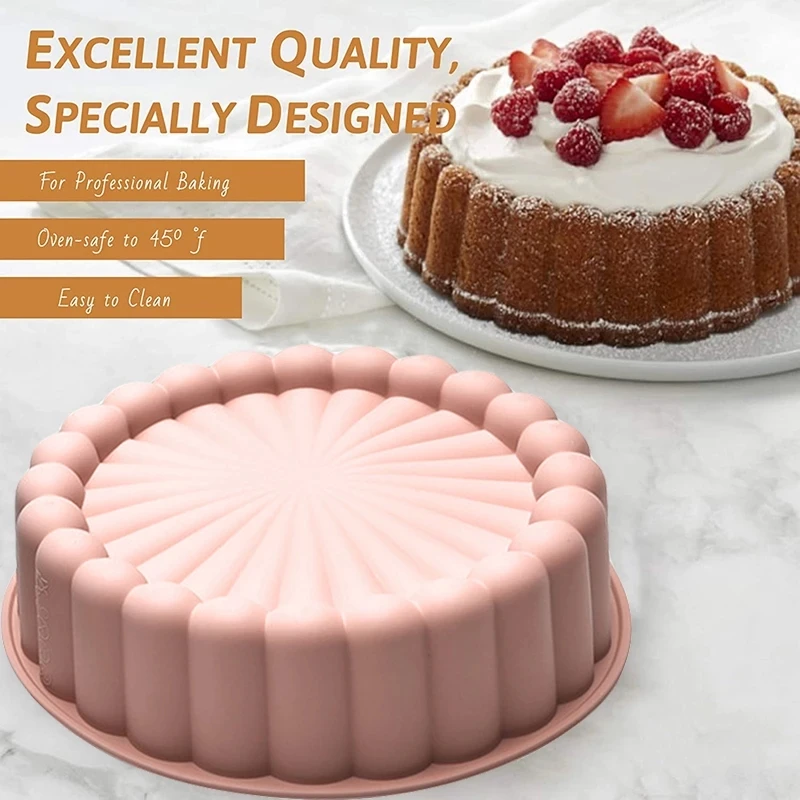 Silicone Cake Mold Bread Toast Shortcake Cake Sponge Mould Square Round Spiral Gear Charlotte Svarin Baking Pan Tray Mold 3D