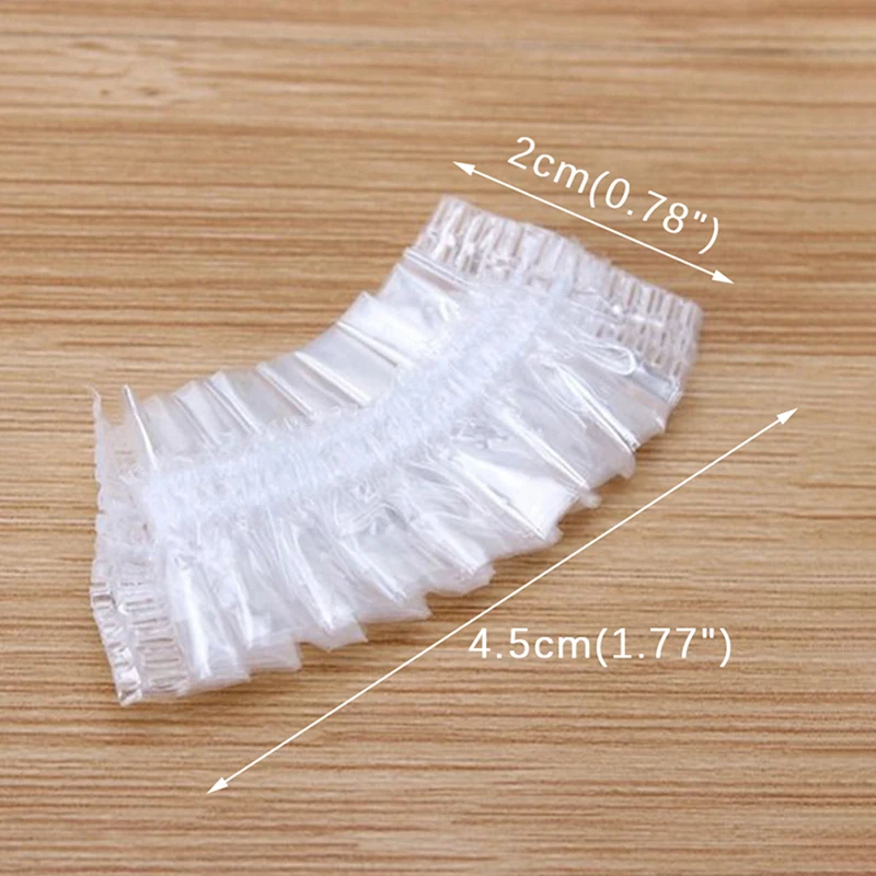 100pcs Hair Dyeing Ear Cover Disposable Waterproof Ear Protector Salon Bath Shower Shield Earmuffs Barber Hairdressing Accessory