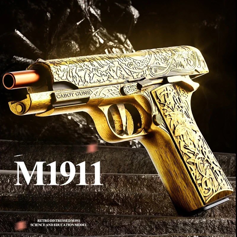 Pistolet de lancer à coque M1911, tir continu, Airsoft, jouet suspendu vide, arme CS d'extérieur pour garçons et adultes