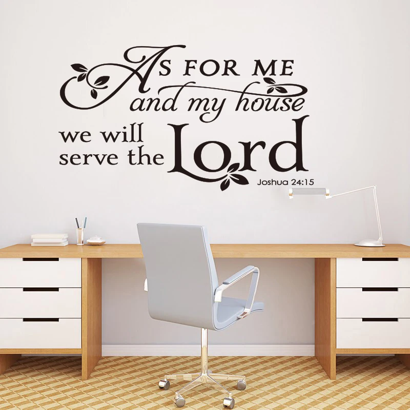 Christians We Will Serve The Lord Vinyl Wall Stickers Decals Home Decor Living Room Bedroom Decoration Wall Art Murals