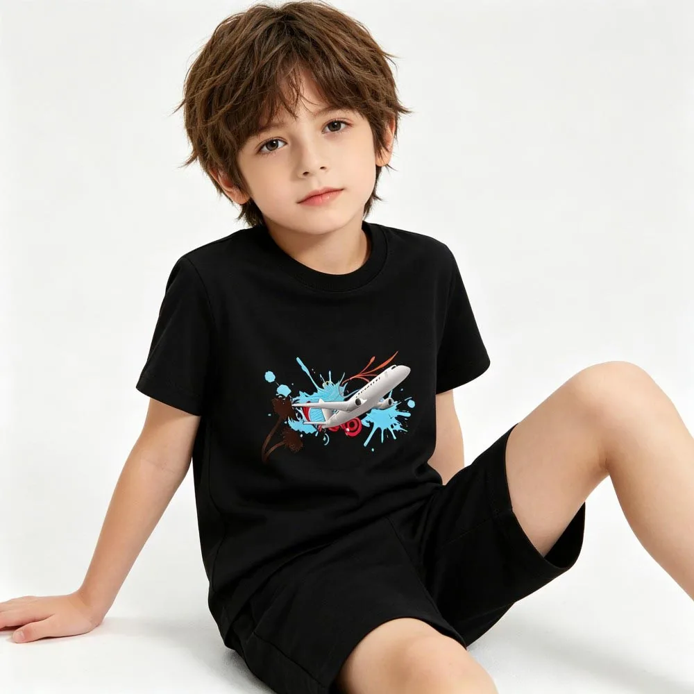 Teen Boys T Shirts Summer Cotton T Shirt Children's Clothing Toddler Boy Tees for Kids 1 to 2 3 4 5 6 7 8 9 10 11 12 13 14 Years