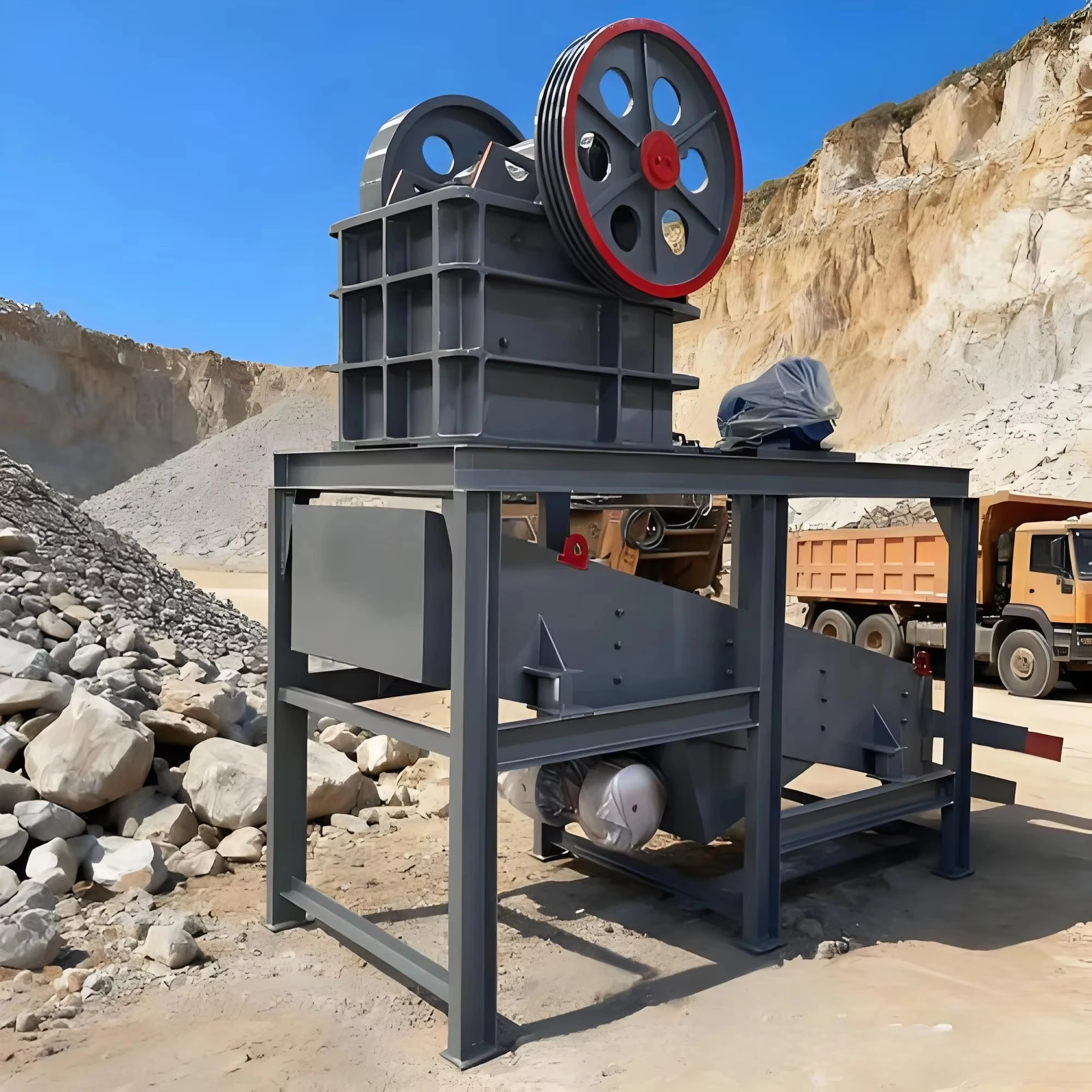 Hot Sale Mobile Screening Integrated Unit, PE150X250 Small Jaw Crusher for Stone Crushing & Screening