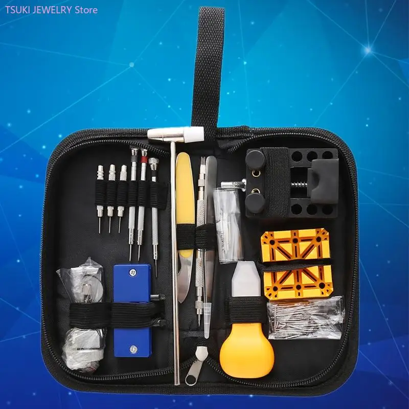 62ke 130pcs أدوات إصلاح مجموعة أدوات الإصلاح على مدار الساعة