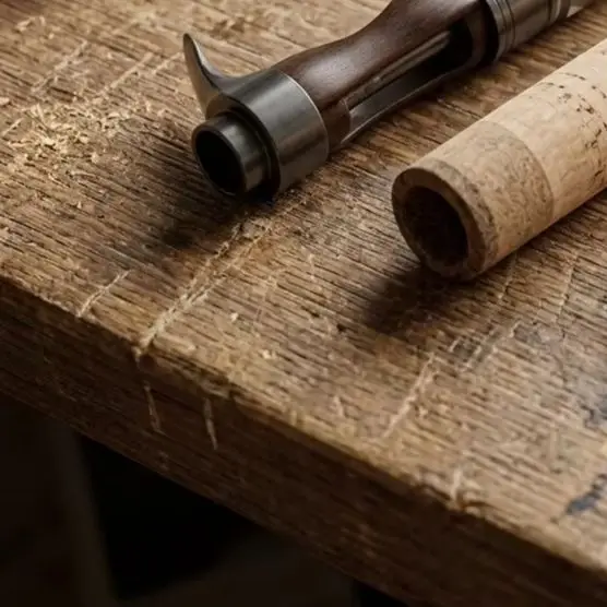 DIY For BFS Rod Handle Kit Hollow Wood Reel Seat Cork Grip Tube Front Rear For Fishing Rod Building Repair Parts Accessories