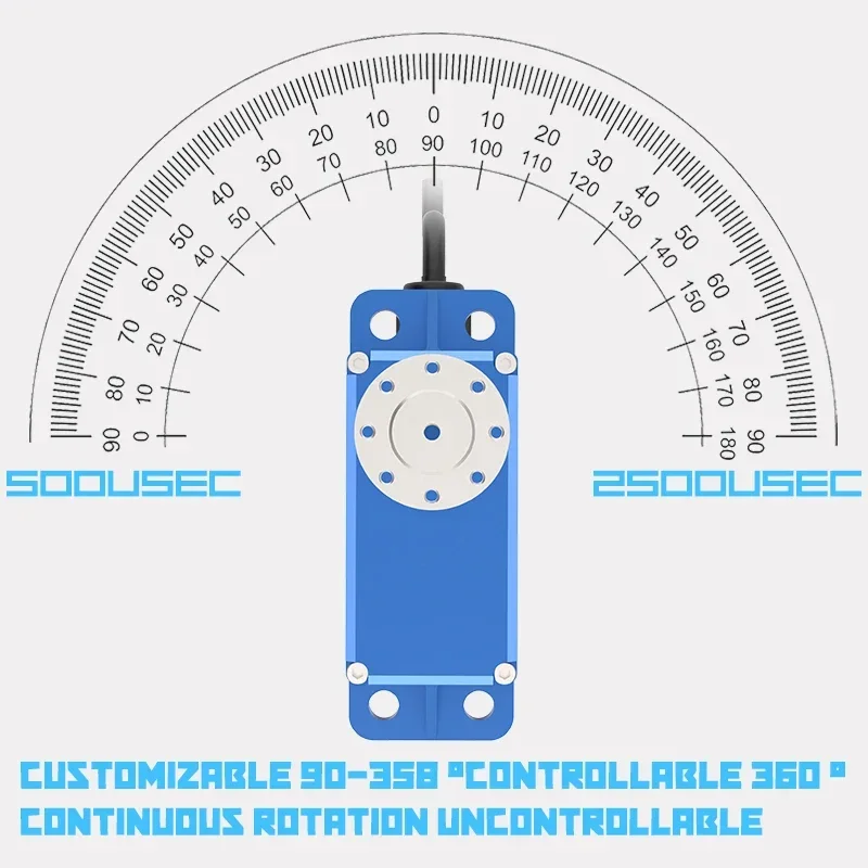 Servo senza spazzole da 200 kg 12 V-16,8 V ad alta tensione CNC guscio in alluminio ingranaggio metallico impermeabile per robot 1/5 servomotore drone per auto barca