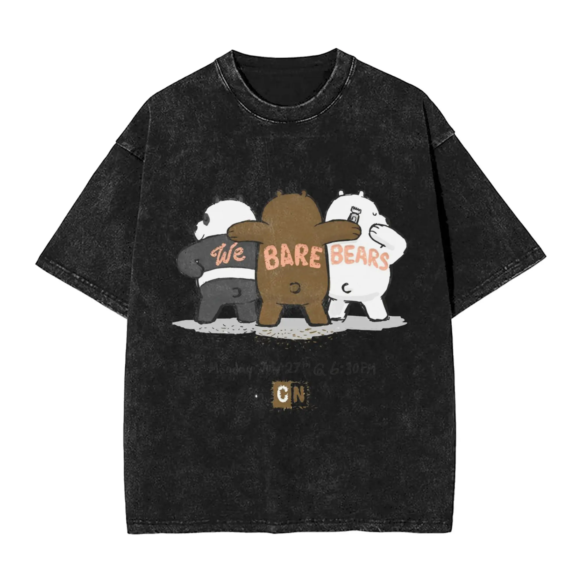 

We Bare Bears Shave The Date T Shirt Simple T Shirts Short Sleeves Street Style Tshirt Summer Casual O Neck Plus Size Clothes