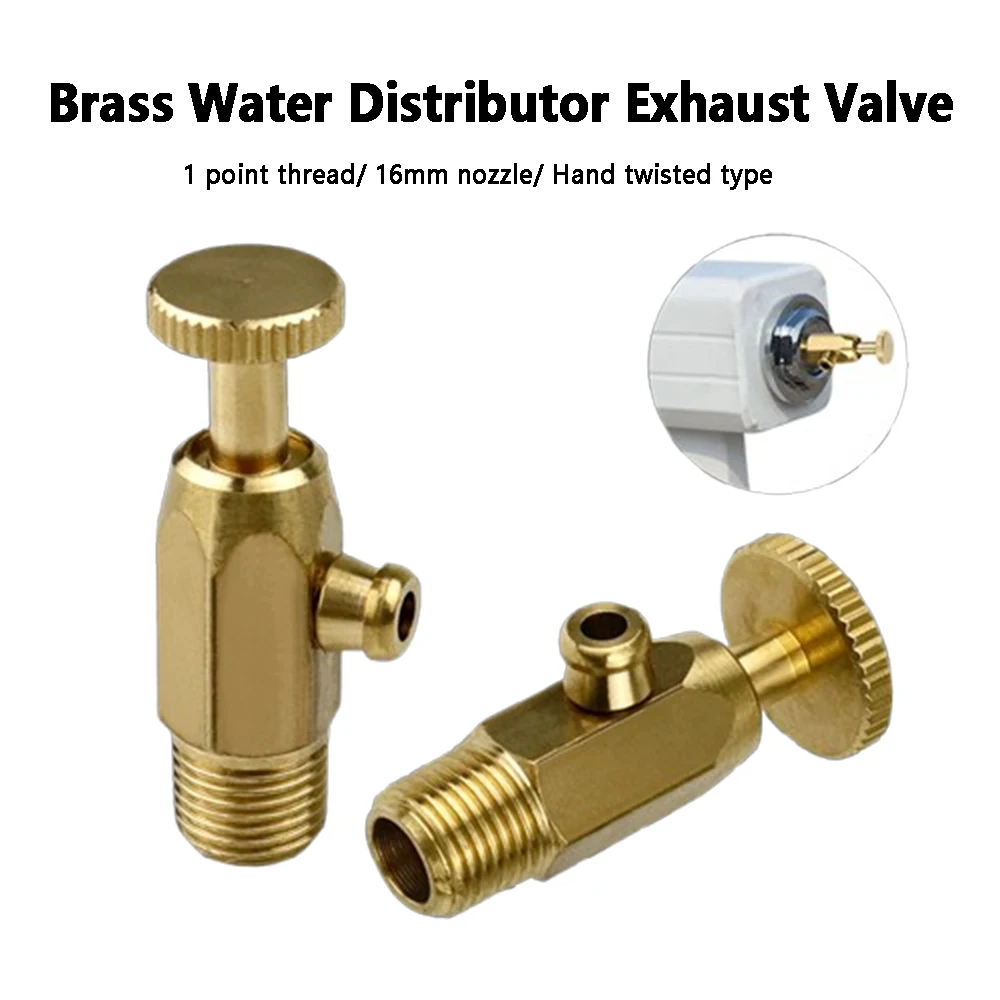 1Point Brass Air Pressure Release Valve Manifold Exhaust Valve Water Valve Part For Water Heater Water Distributor Exhaust Valve