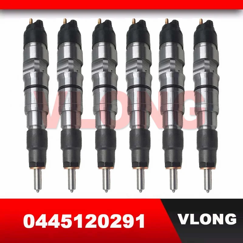 6PCS New Diesel Fuel Injector Assembly For YUCHAI C4E YC6J 220 245 200 0 445 120 291 0445120291 0445120165 J0100-1112100A-A38