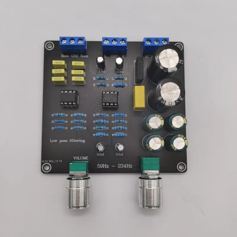 

Low pass filter with continuous adjustable AC12V dual chip NE5532 for subwoofer frequency division