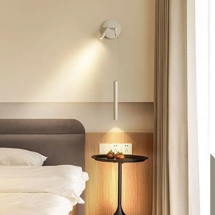 

Nordic bedside wall lamp minimalist bedroom modern lighting minimalist room wall lamp creative atmosphere bedside spotlight