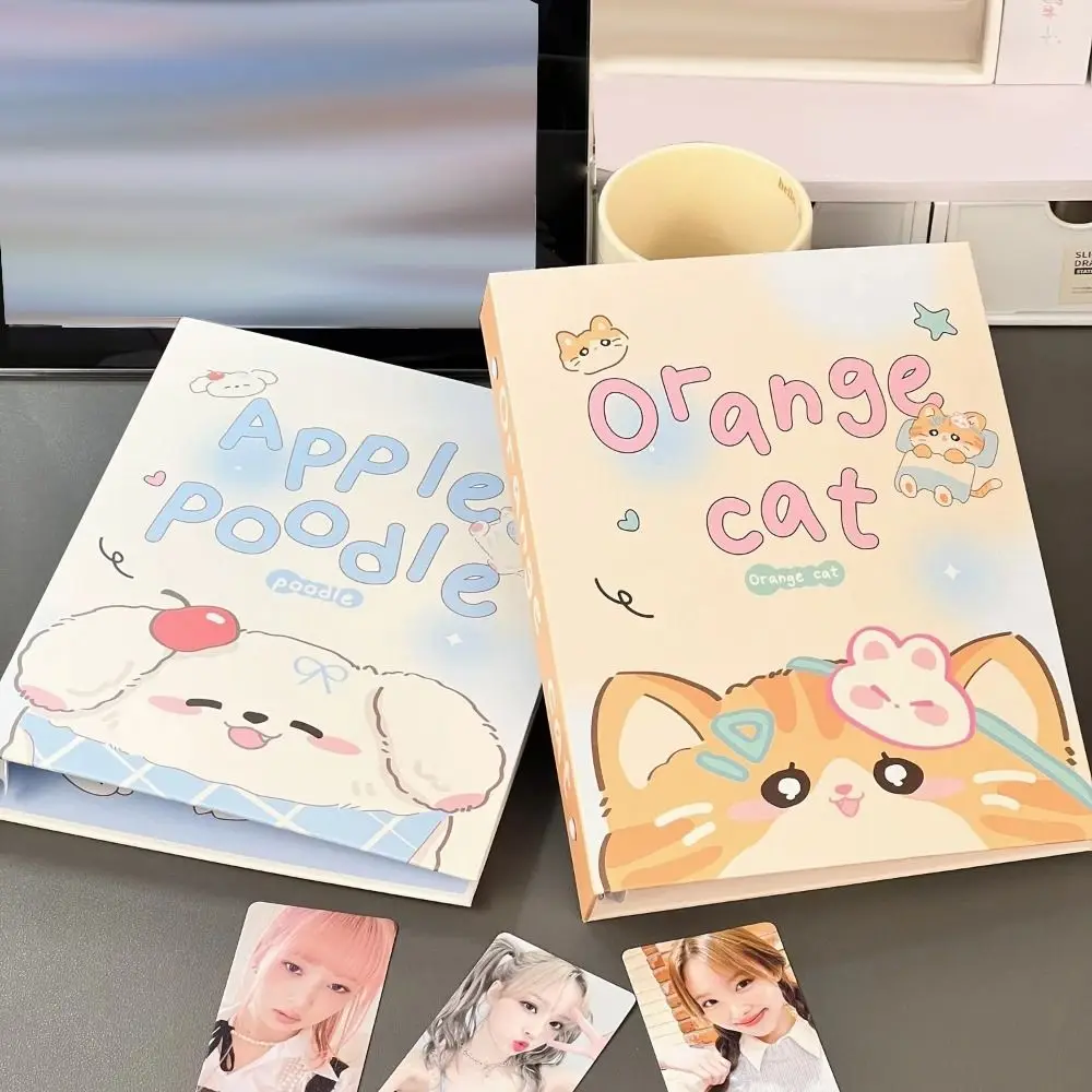 Kawaii A5 Kpop Idol Photo Album Loose-leaf School Stationery Binder Photocard Holder Puppy Photo Card Holder