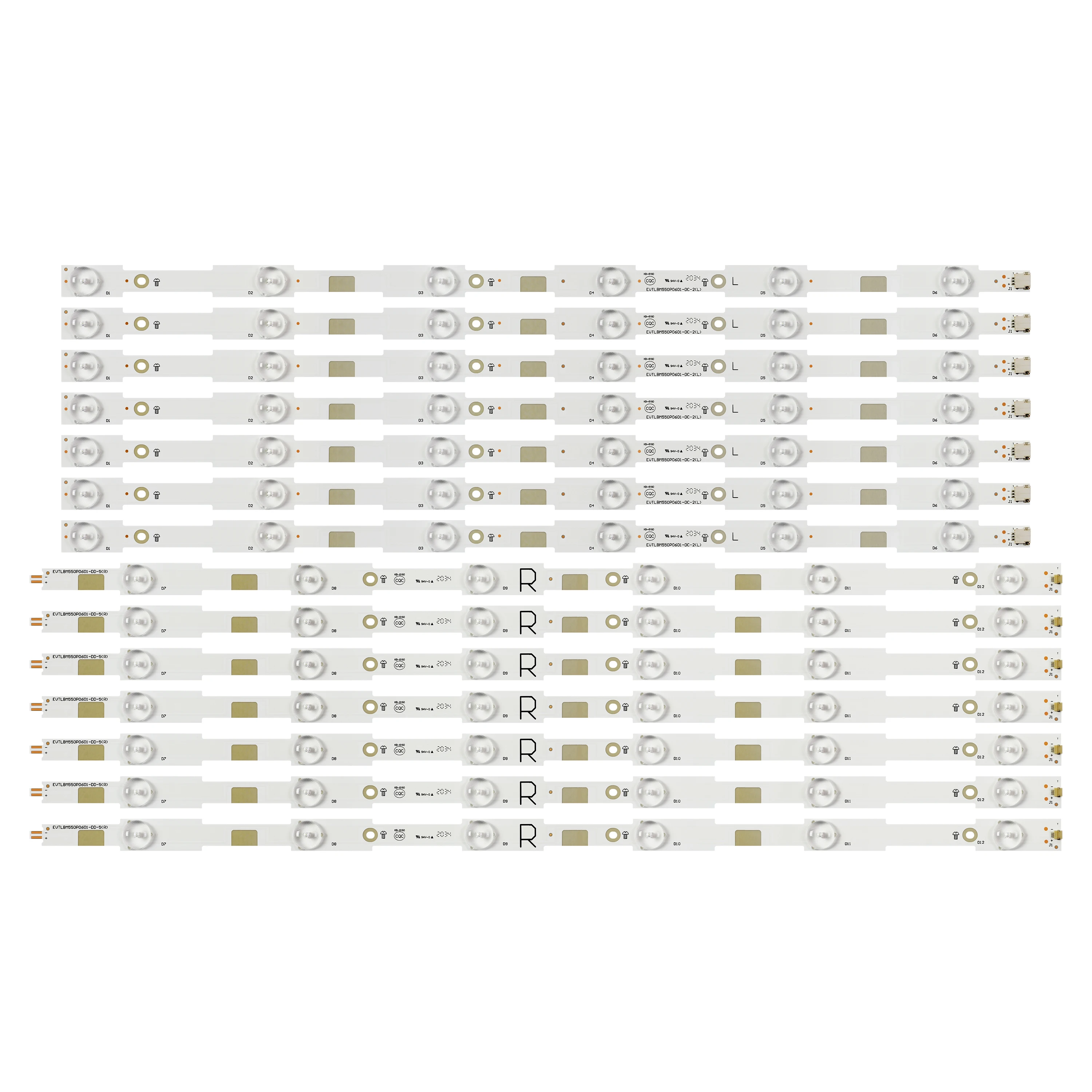 

LED strip 12 lamp For Philips 55" TV 55PUH6400/88 55PUK6400/12 55PFF6650/T3 TPT550J1-QVN03.U E556 LB55052 V0_00 LB55052 V1_00