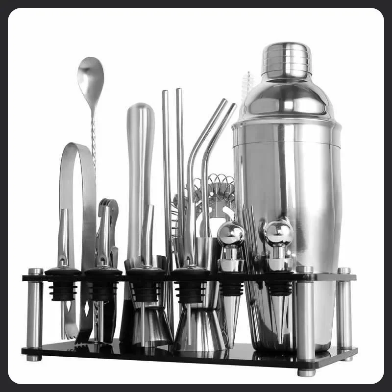 

Acrylic snow jug, full set of bartender tools, stainless steel bartender