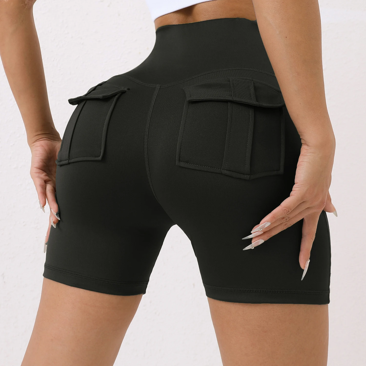 النساء البضائع السراويل طماق مع جيوب البطن ضيق مطاطا سليم في الهواء الطلق الجري تجريب اللياقة البدنية الشارع الشهير السراويل السراويل