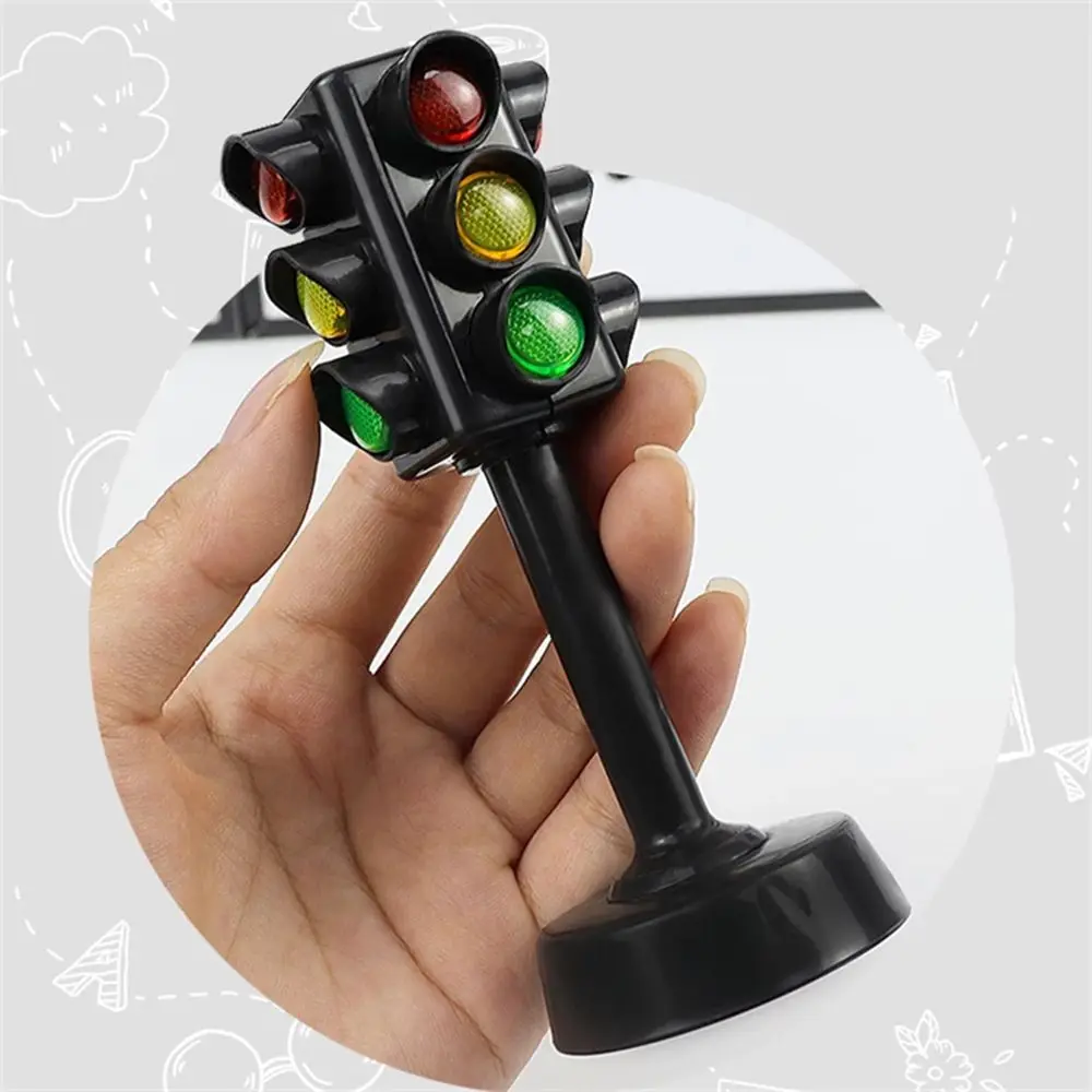 4 Styles Traffic Lights Classic Toy Parking Scene Plastic Model Mini Children's Toy Early Education Learning Simulation Gift