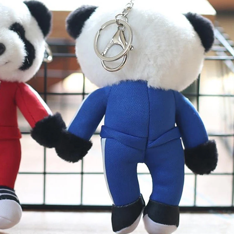 

Cute China Dressing Panda Plush Doll Soft Ragdoll Keychain Bag Pendant Backpack Hanging Ornaments Keyring Stuffed Toy Kids Gifts