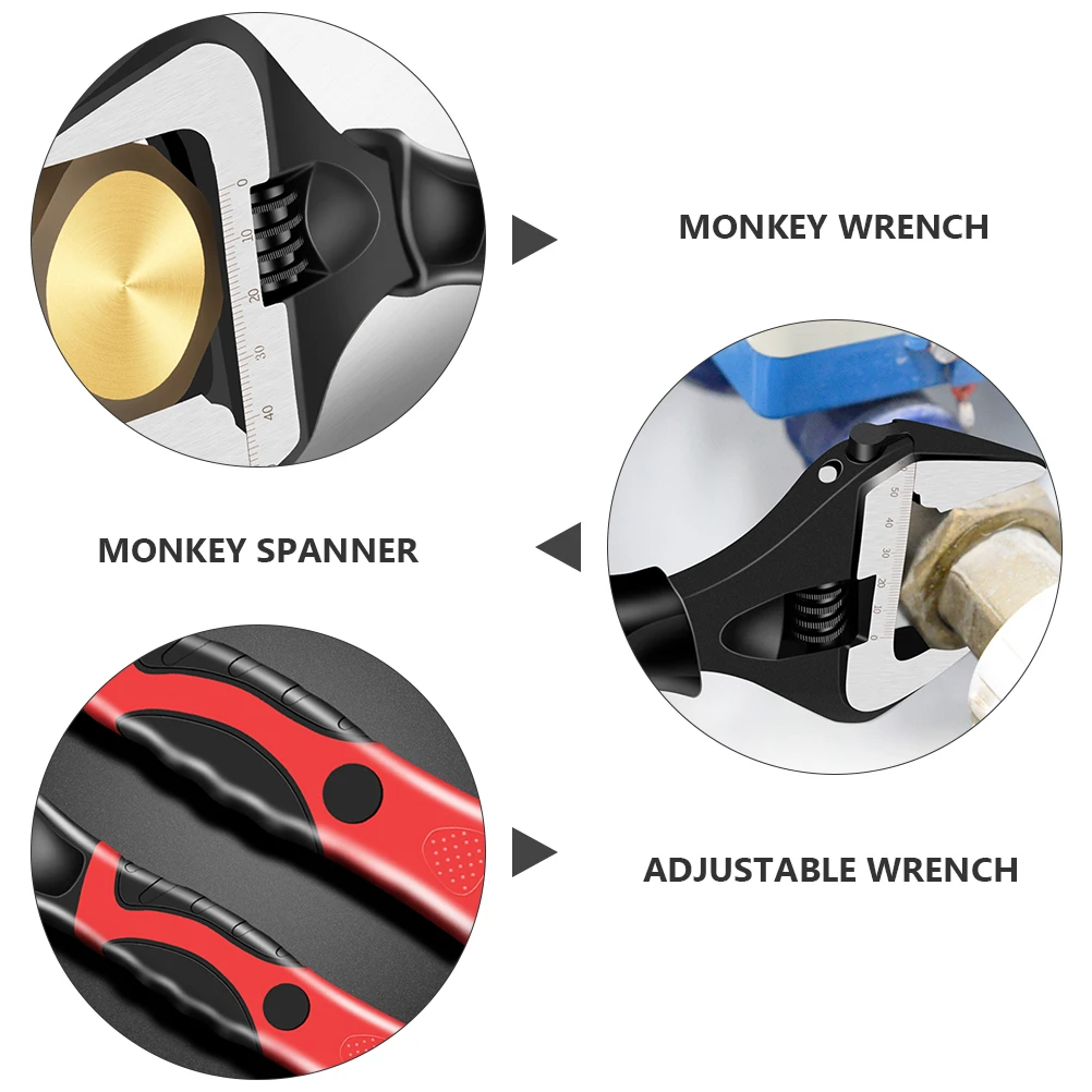 

Bathroom Sink Wrench 6 Inch Adjustable Faucet Repair Tool Wrench Pipe Nut Disassembly Plumber Clamp