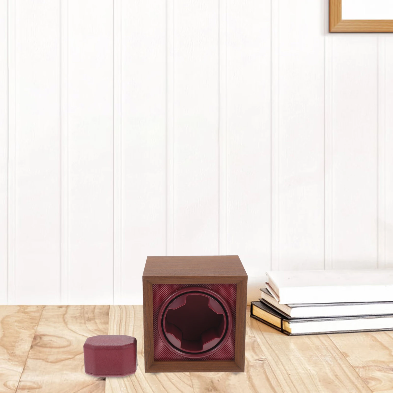 

Wooden Retro Watch Winder Box Soft Interior Protects Scratches Durable ABS Elegant Gift Idea Brown Mechanical Case Rotating