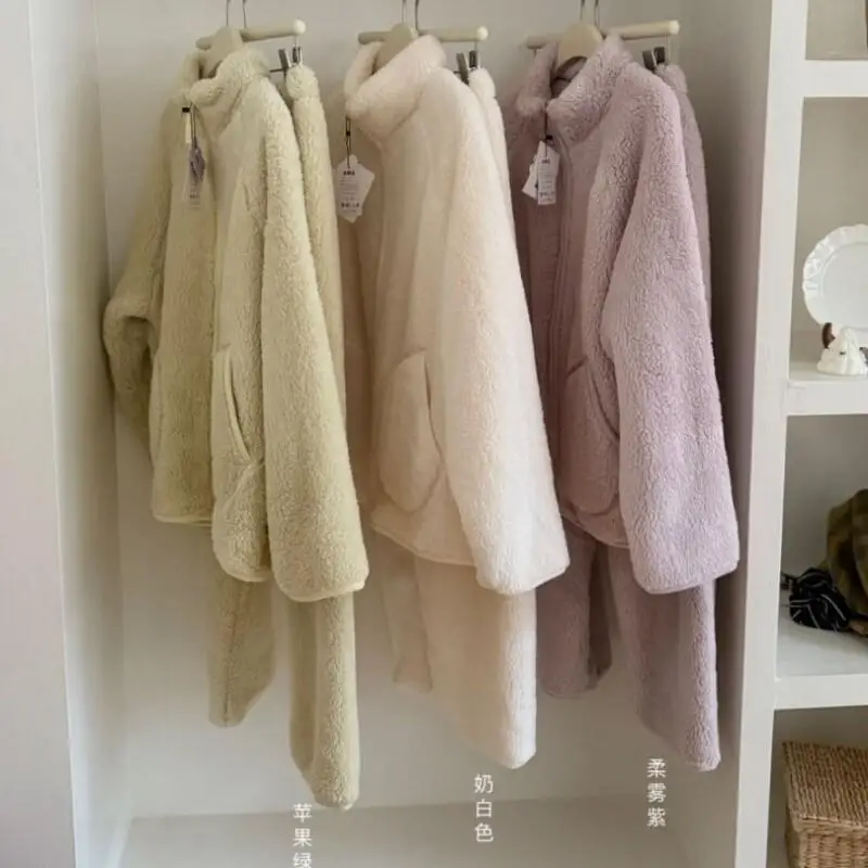

Women's Pajama Set Comfortable Sleepwear Women Autumn Winter Pajamas Thick Warm Fleece Loungewear Set Cozy Homewear New Style