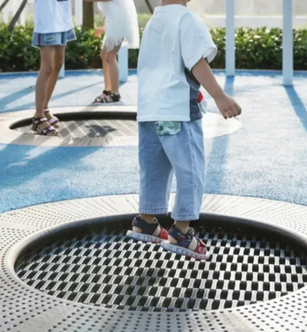 

Hot SalesOutdoor Underground Trampoline Outdoor Square Round Flat Bounce Trampoline 1-2.5M Children