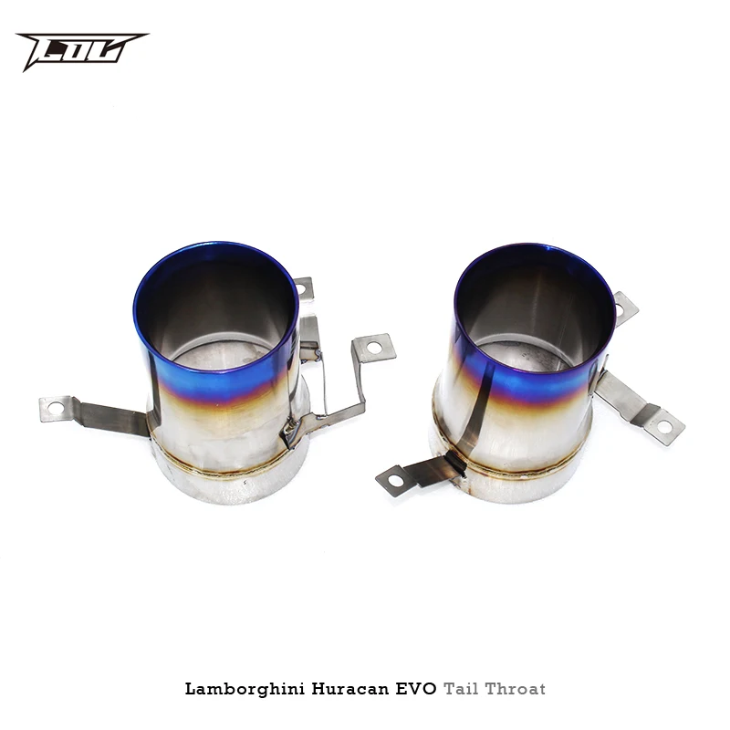  Tail mouth Tail Throat For Lamborghini Huracan EVO 2014- Titanium Electroplated blue Exhaust Tips Exhaust Pipe