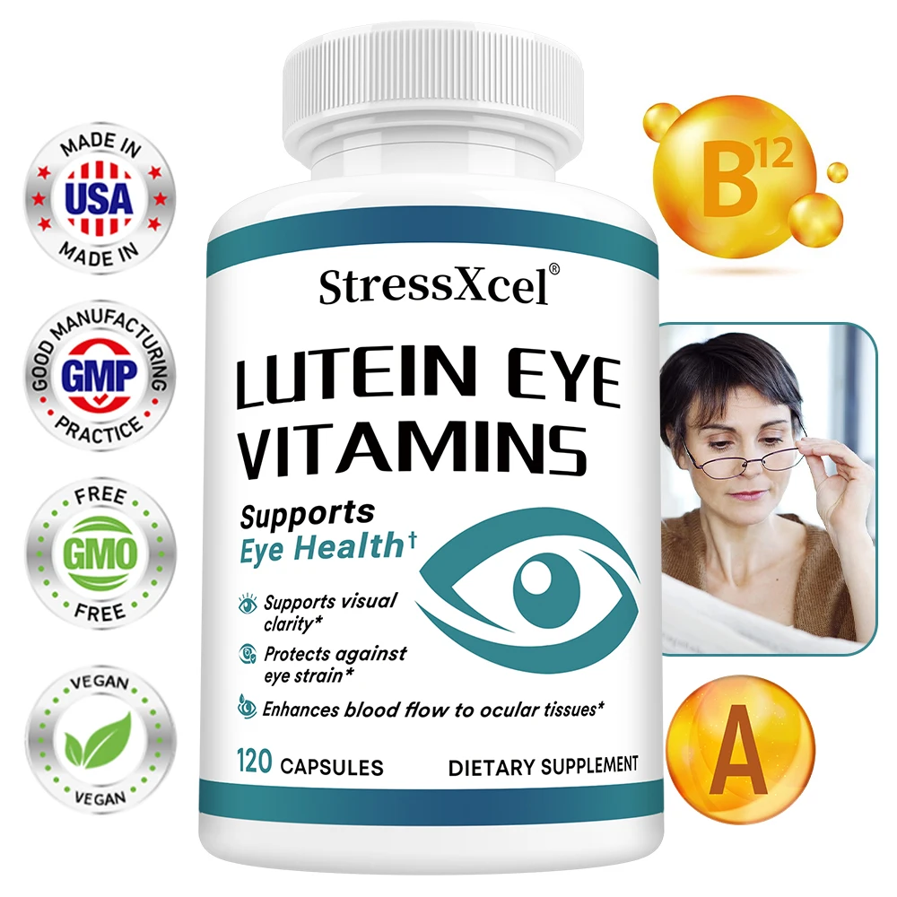 

Витамины для здоровья глаз, богатые лютеином и зерексантином, а согласованные витаминами C, E, цинком и магнием, поддерживают здоровье зрения