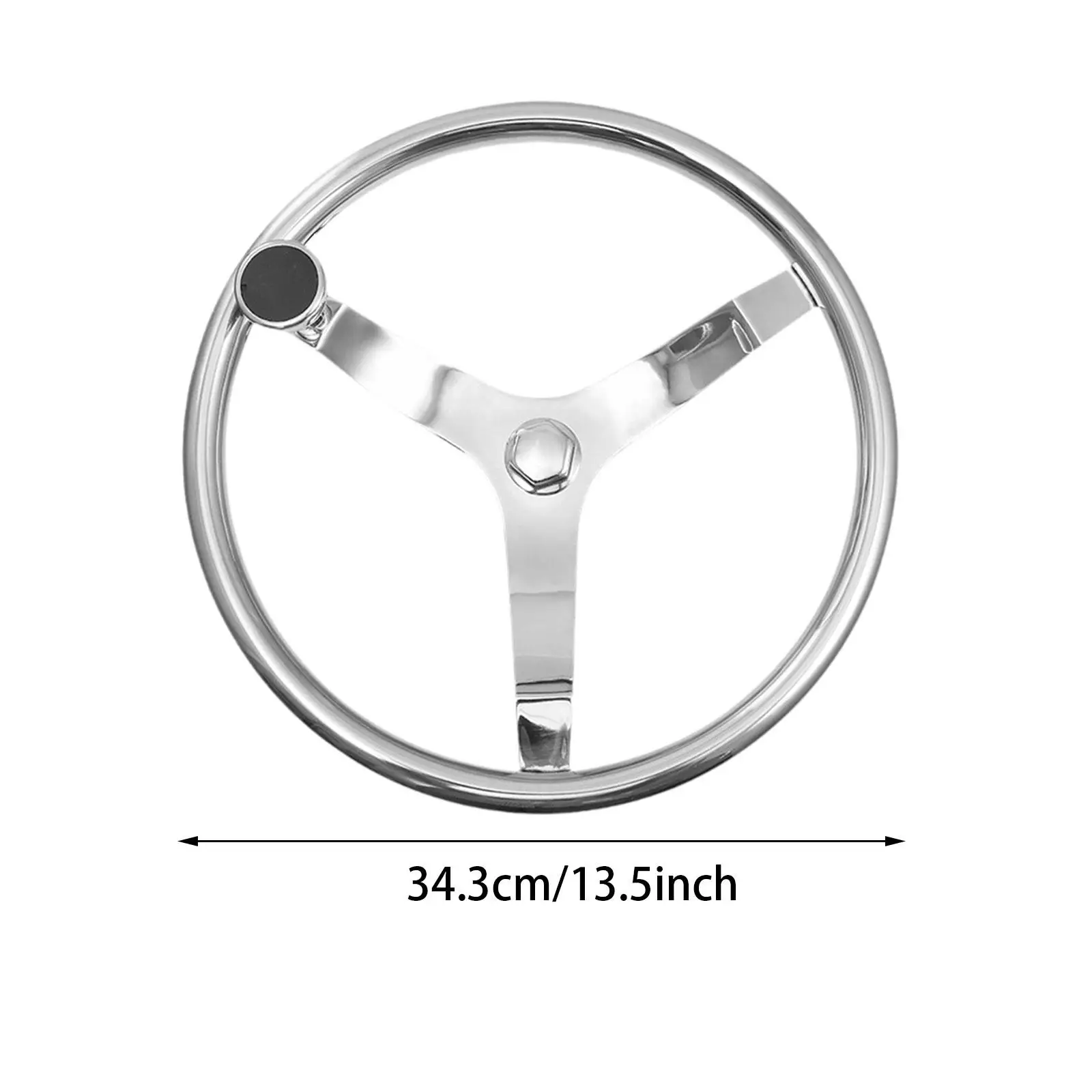 Boat Steering Wheel Polished Wheels Professional High Performance 3 Spoke Handwheel for Speedboat Cruiser Outdoor Accessories