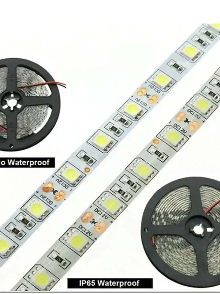 24V LED Strip 5050 DC 24V RGB WarmWhite 24 V 5 meter waterproof flexible Light stripe 60Led/m Led Tape lamp Ribbon tv backlight