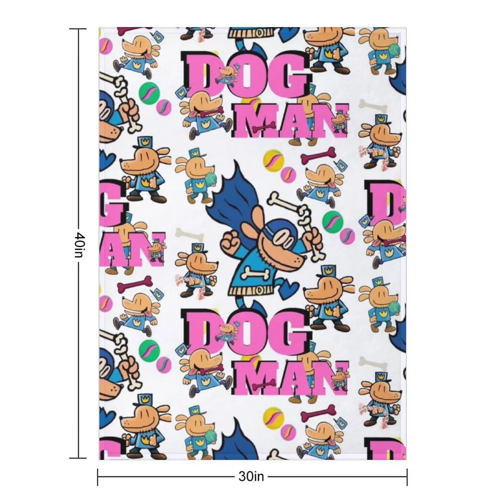 بطانية رمي Dogman سرير مزخرف للأطفال، بطانيات منقوشة ناعمة من القطيفة