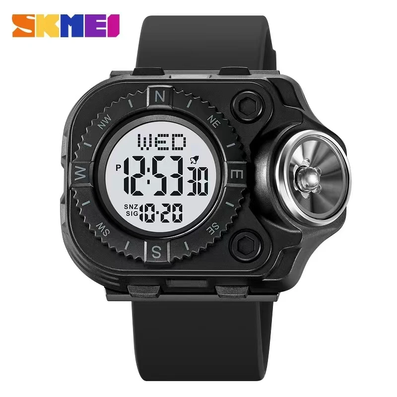 Fashion Outdoor Sports Mountaineering Watch LED Flashlight Jane Cool Trend Waterproof Men's Electronic Watch