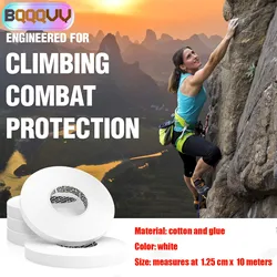 Fita Dedo Branco para Escalada, BJJ, Fita Adesiva Forte para Boulder, Esportes, 1 Rolo, 1,25 cm x 10 metros, Resistente ao Suor