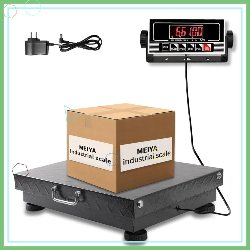 

660 lb Heavy Duty Shipping Scale, 0.1 lb Accuracy Postal Scale for Business & Warehouse with LB/KG, Counting, Tare & LCD