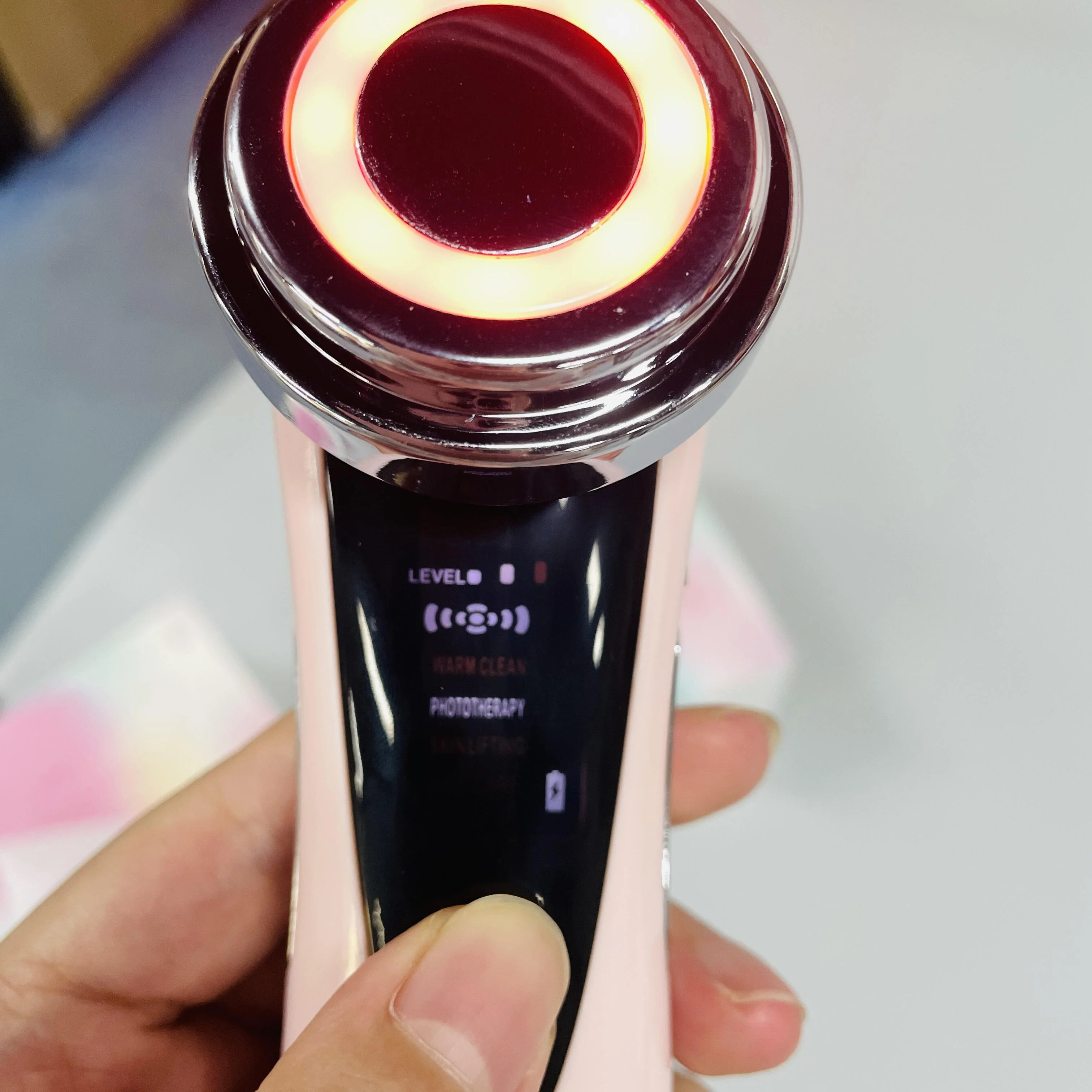 المكتبة الذكية مكافحة الشيخوخة تشديد ثبات جهاز مكركرنت كهربائي للوجه مكركرنت متعدد الوظائف تدليك الوجه