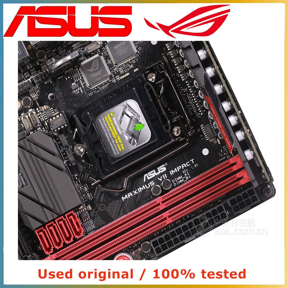 For ASUS Z97 Mini-ITX Motherboard MAXIMUS VII IMPACT Z97i M7i Motherboard LGA 1151 DDR4 32GB Support 6500 6300 6600 7700 7400