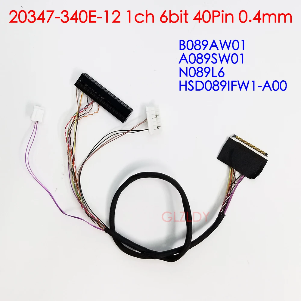 كابل LVDS لشاشة LED ، 20740e.e.12 ، 1ch 6bit ، 40pin ، 12 b034aw01 ، A089SW01 ، N089L6