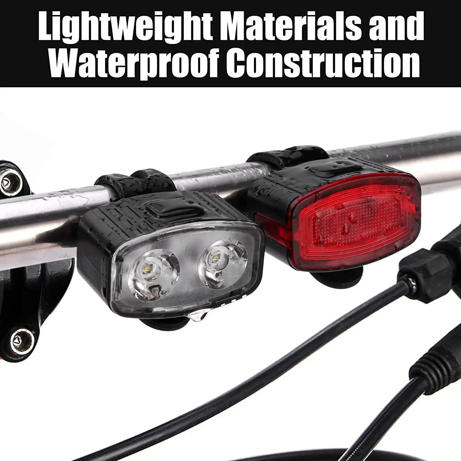 Cycling Taillight Headlight Bicycle Lights Bike Safety Warning Light LED USB Rechargeable Waterproof 