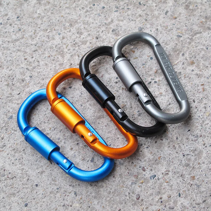 4PCS Karabiner Set Für Schlüssel Camping Überleben EDC Outdoor Schlüsselbund Clip Legierung Aluminium Taktische Karabiner Haken Karabiner – Detail 3