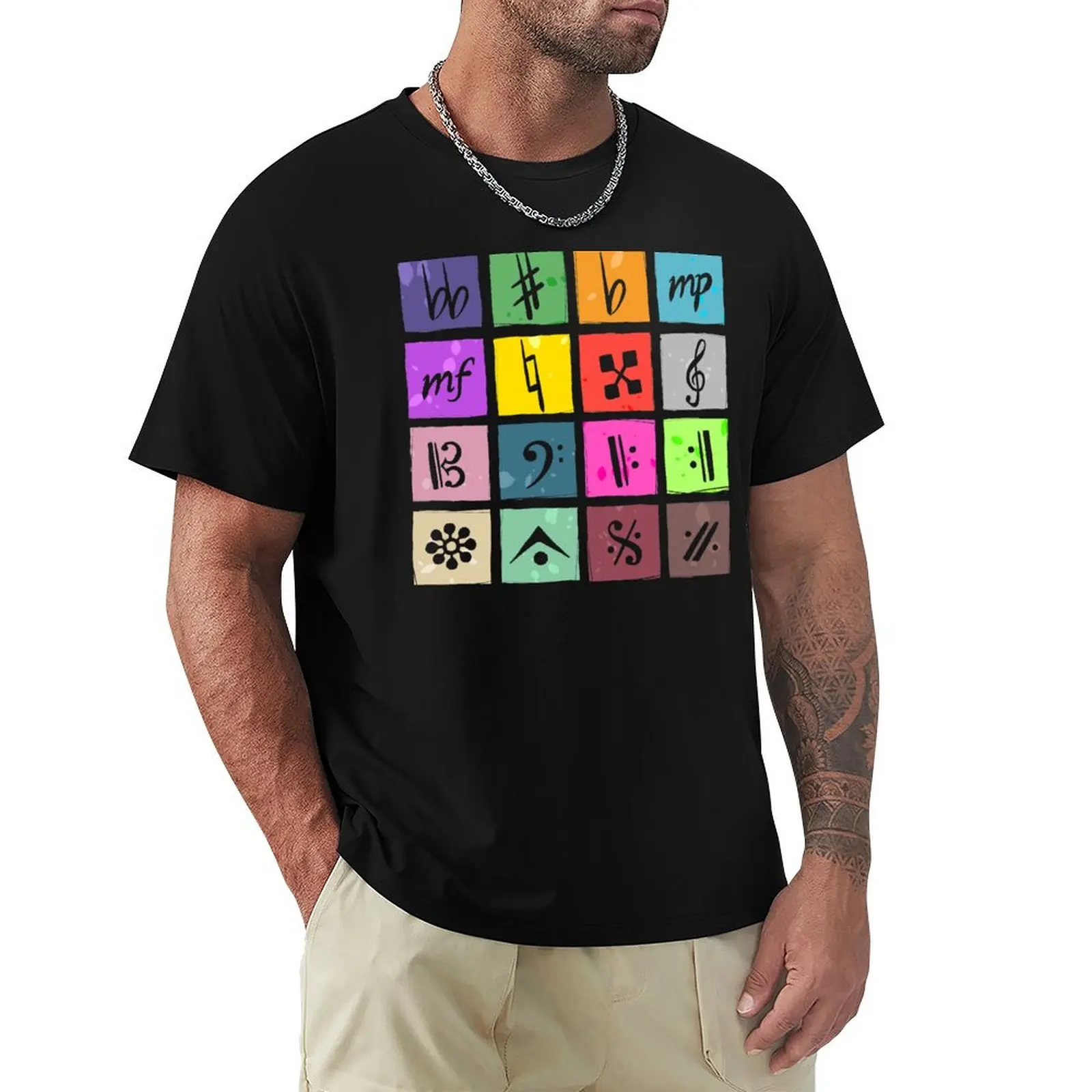 

IDOLiSH7 Music Symbols T-Shirt Stylish Print Short Sleeve Tee