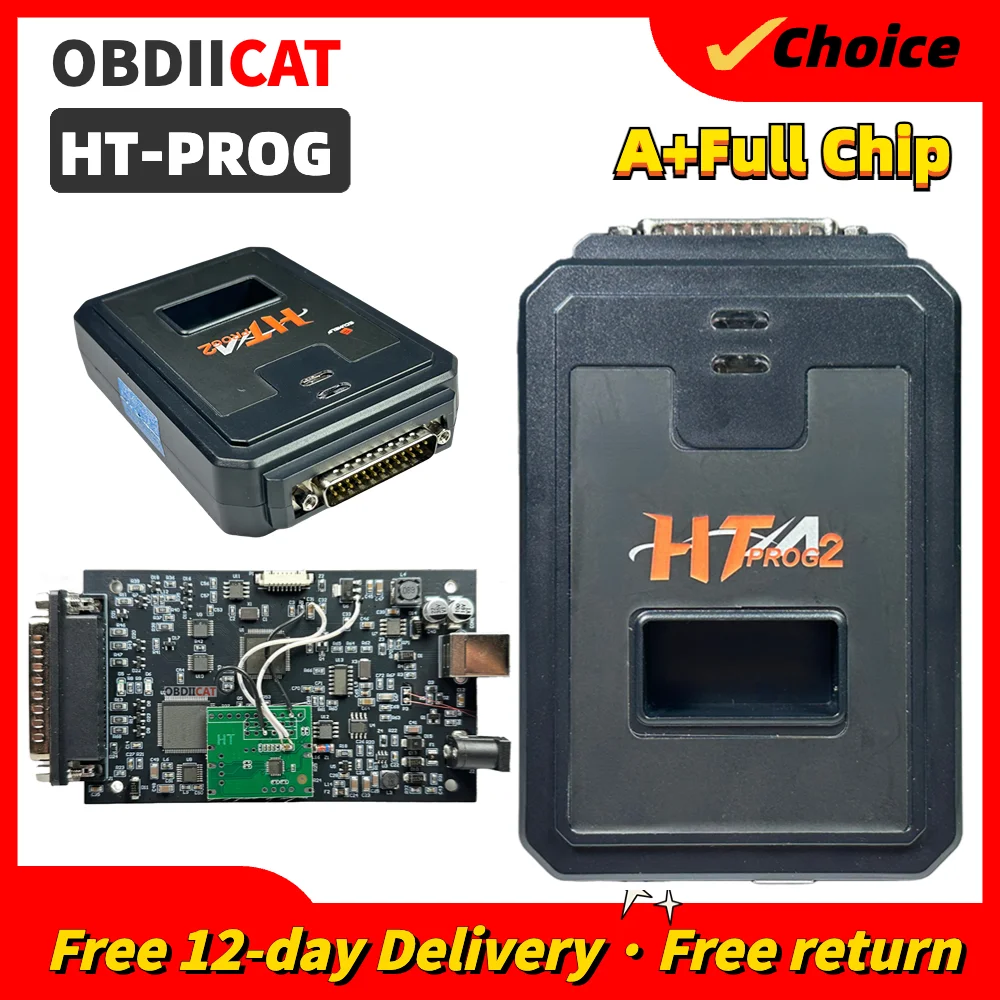 New And High Quality H-T Prog Full Set E-CU Programmer Work For Clone Original Kt200 Htprog Adapter E-CU Chip Tuning Tools
