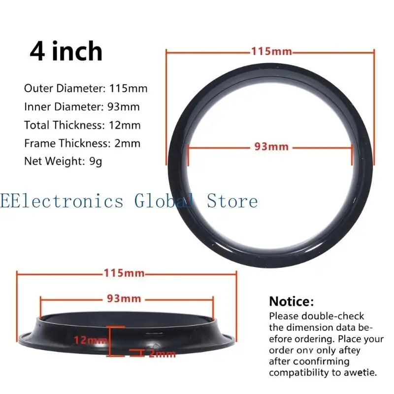 462B Speaker Outer Trim Surround Set, ABS Decorative Pair for Speaker Service Users, Cabinet Update and Opening Fit Review