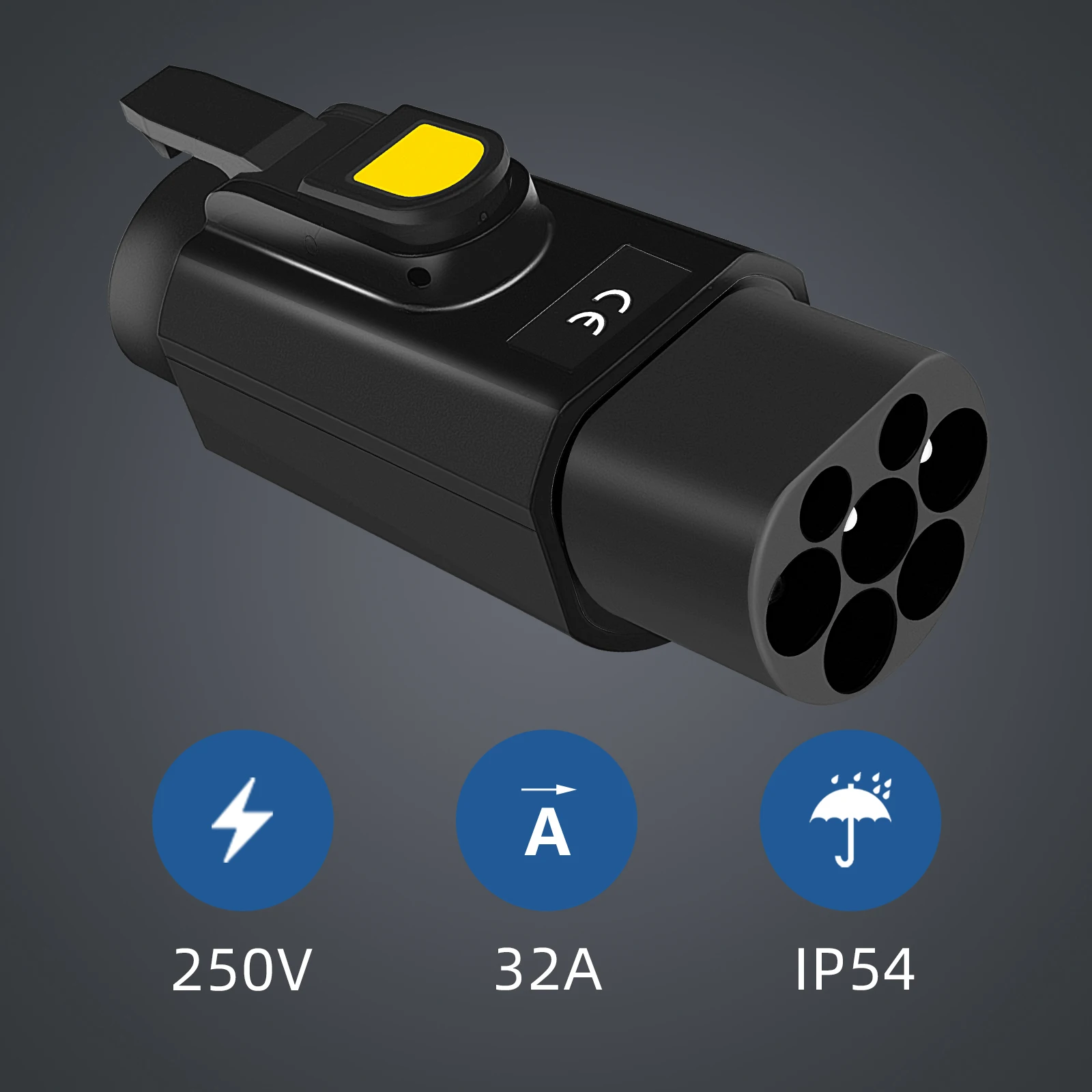 محول شاحن سيارات كهربائية IEC62196 τύπος 2 إلى τύπος 1 32A 250V 7كيلو سريع SAE J1772 #3