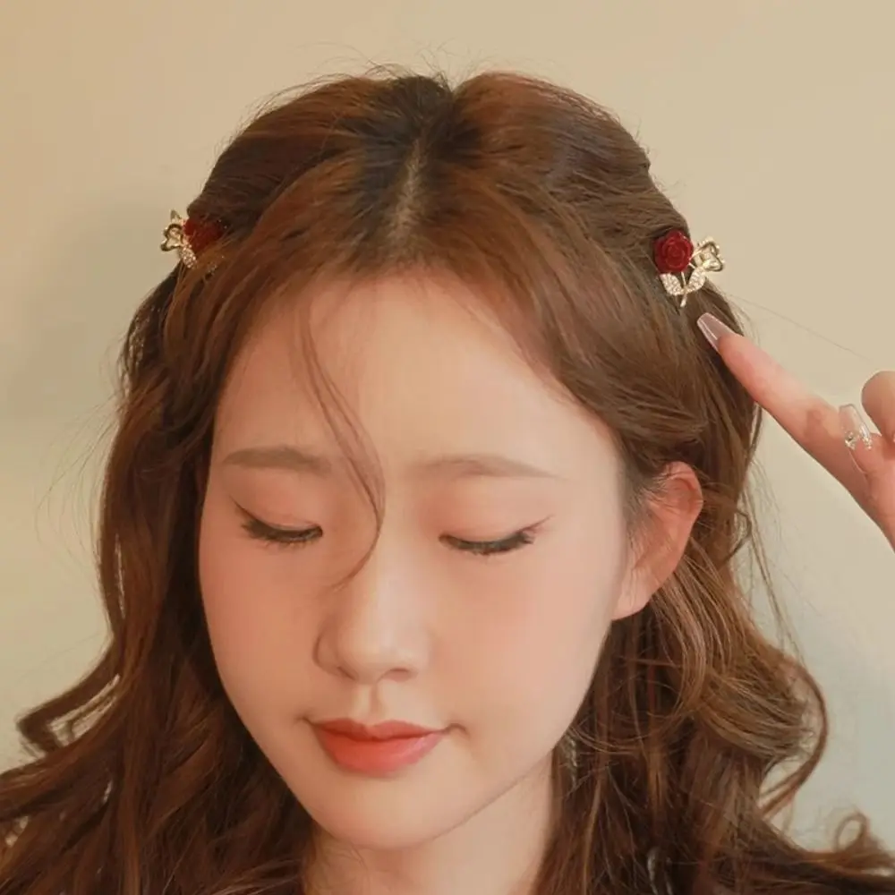 مشابك شعر وردية فائقة الجنية للنساء والفتيات ، مشبك صغير ، صغير ، لطيف ، جديد
