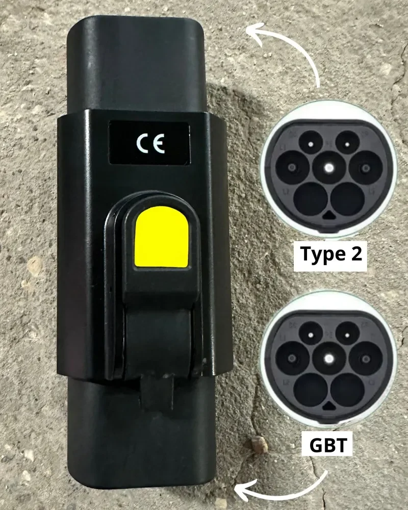 Переходник для зарядки Китайского электромобиля Type 2 - GBT, 32А