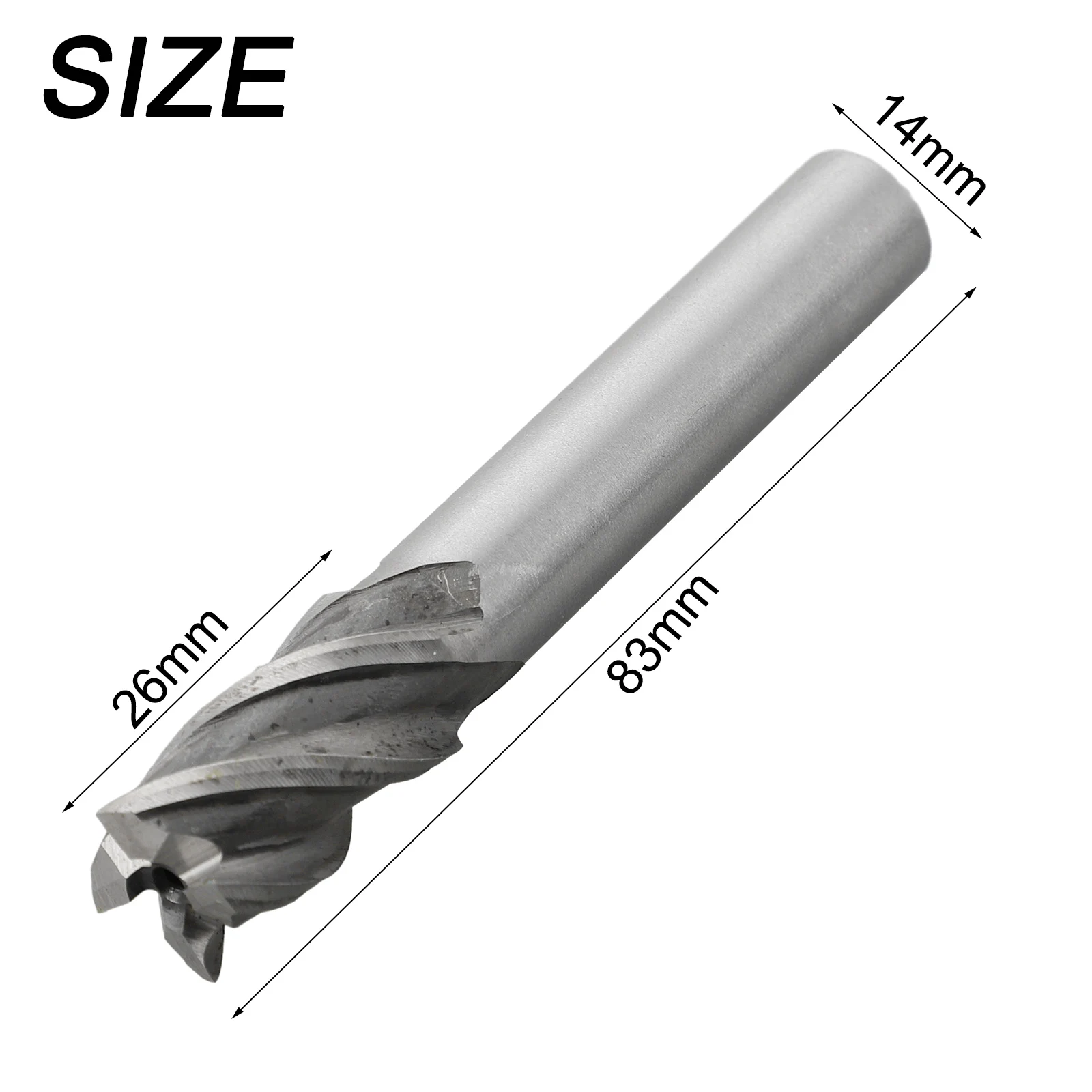 CNC 4 Flute Straight Shank End Mill Cutter Drill Bit Tools HSS Material High Toughness for Copper Aluminum Cast Iron