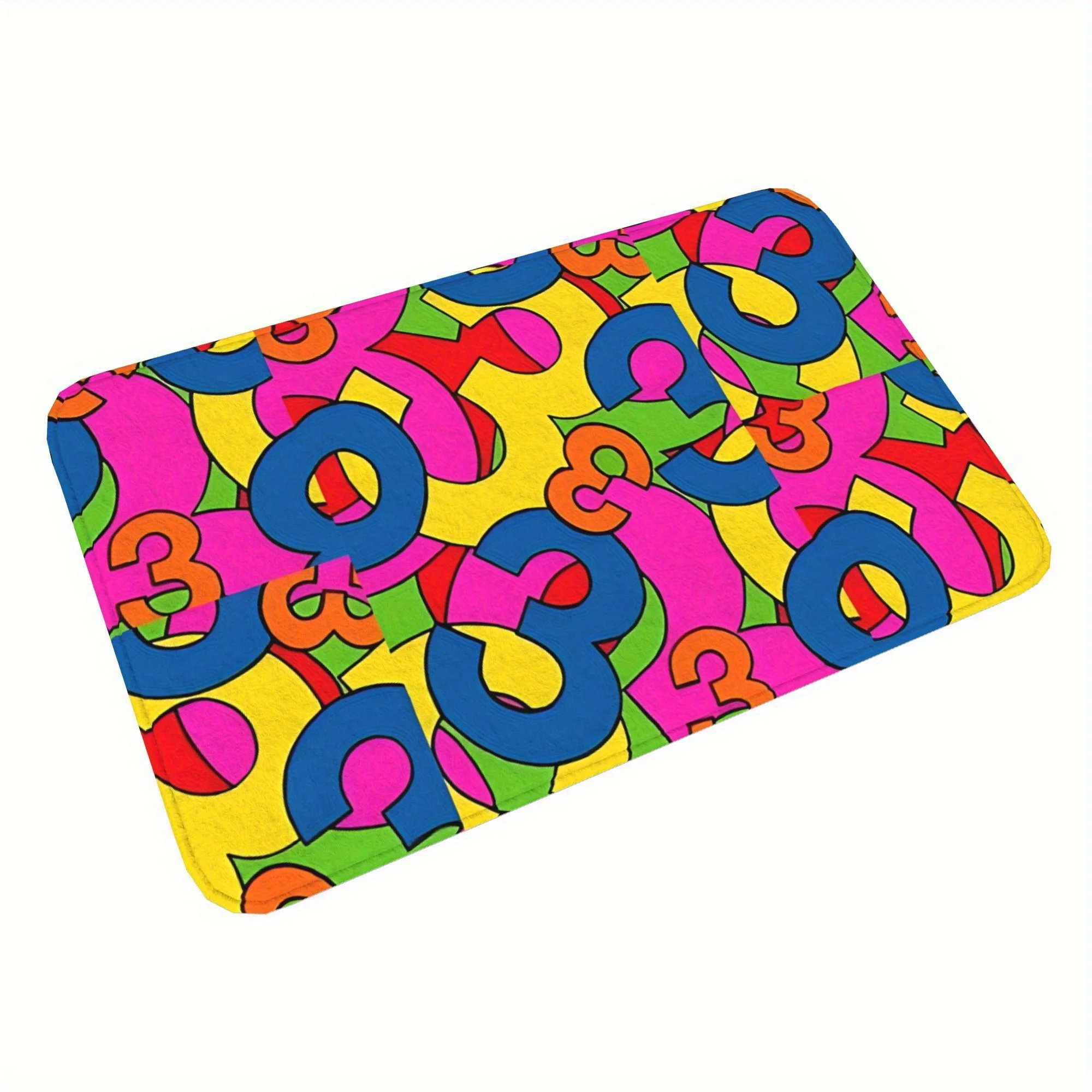 قطعة واحدة من ممسحة مسامية غير قابلة للانزلاق بتصميم رائد الفضاء - سجادة أرضية مستطيلة خفيفة الوزن قابلة للغسل في الغسالة، ماصة ويلكو ذات طابع مساحة نابضة بالحياة